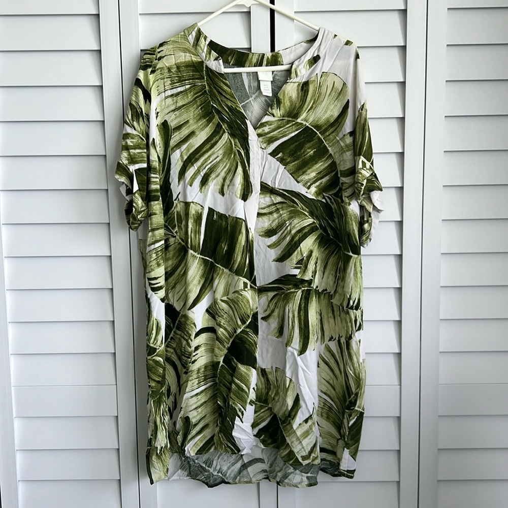 H&M palm leaf cover-up